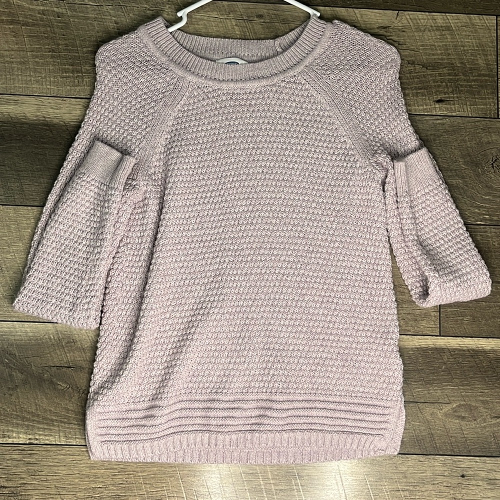 pale purple, knitted, long sleeve